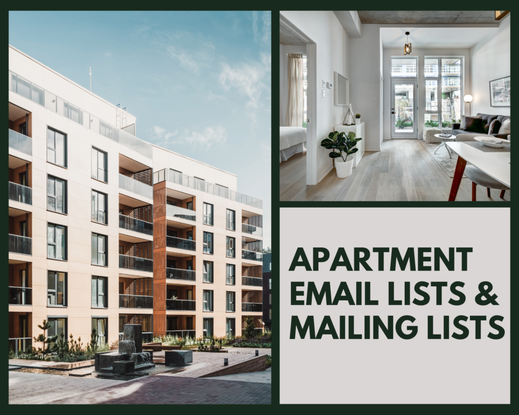 Apartment Email Lists & Apartment Mailing Lists help businesses reach Renters anywhere in the USA