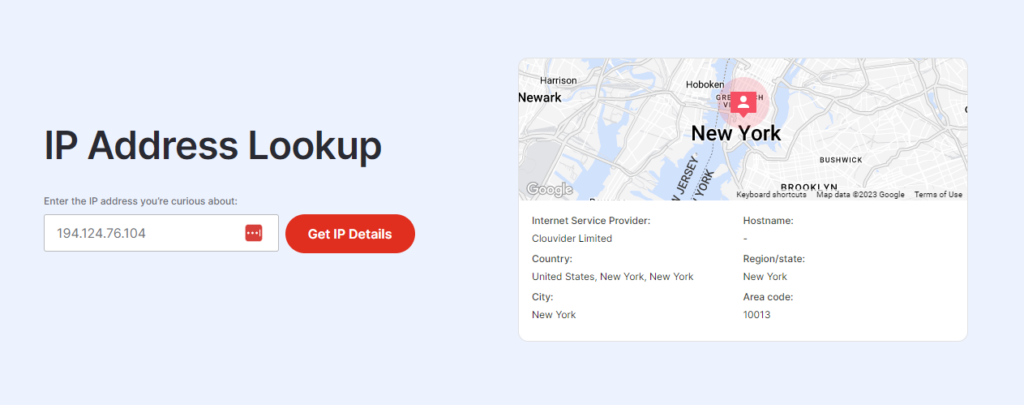 IP Address Lookups are quick and easy. 