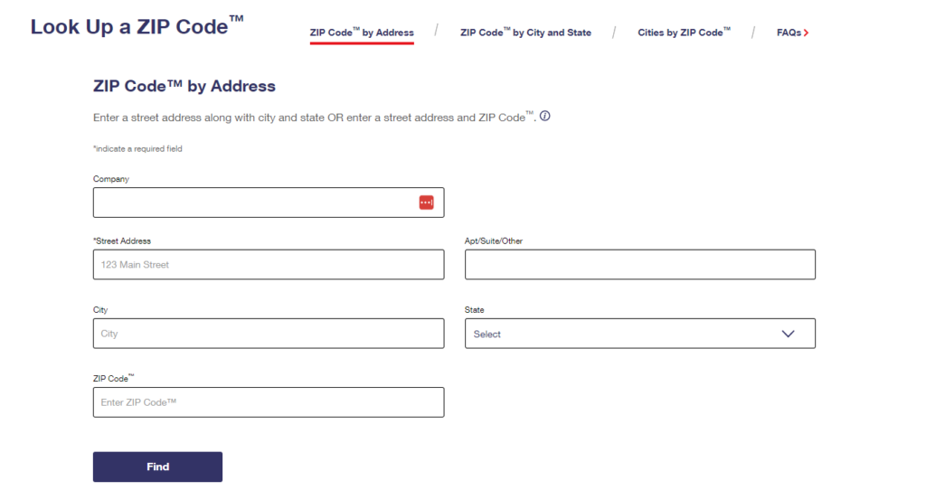 Zip Code Lookup