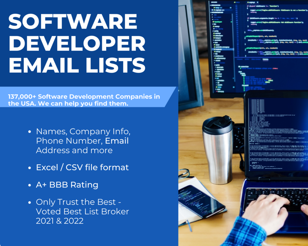 Software Developer Email Lists and Mailing Lists